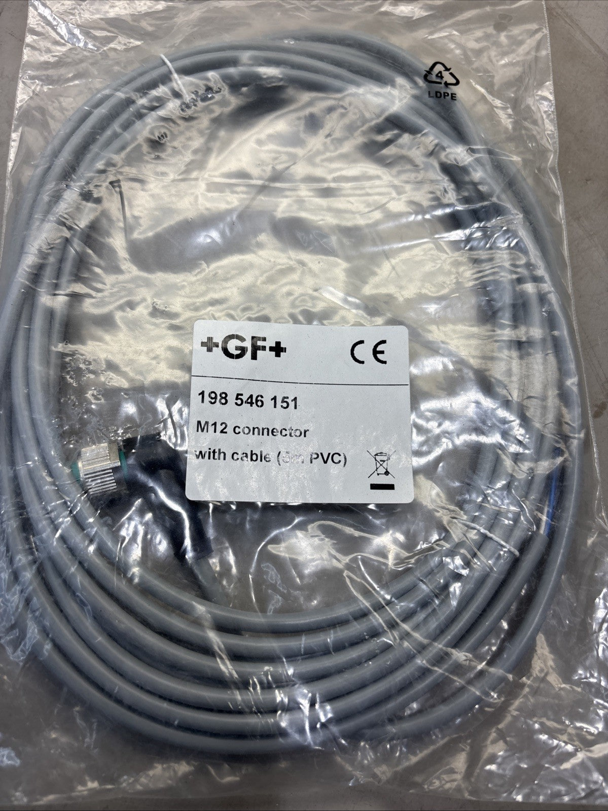 +GF+ Georg Fisher 198 546 151 M12 connector with cable 5m PVC