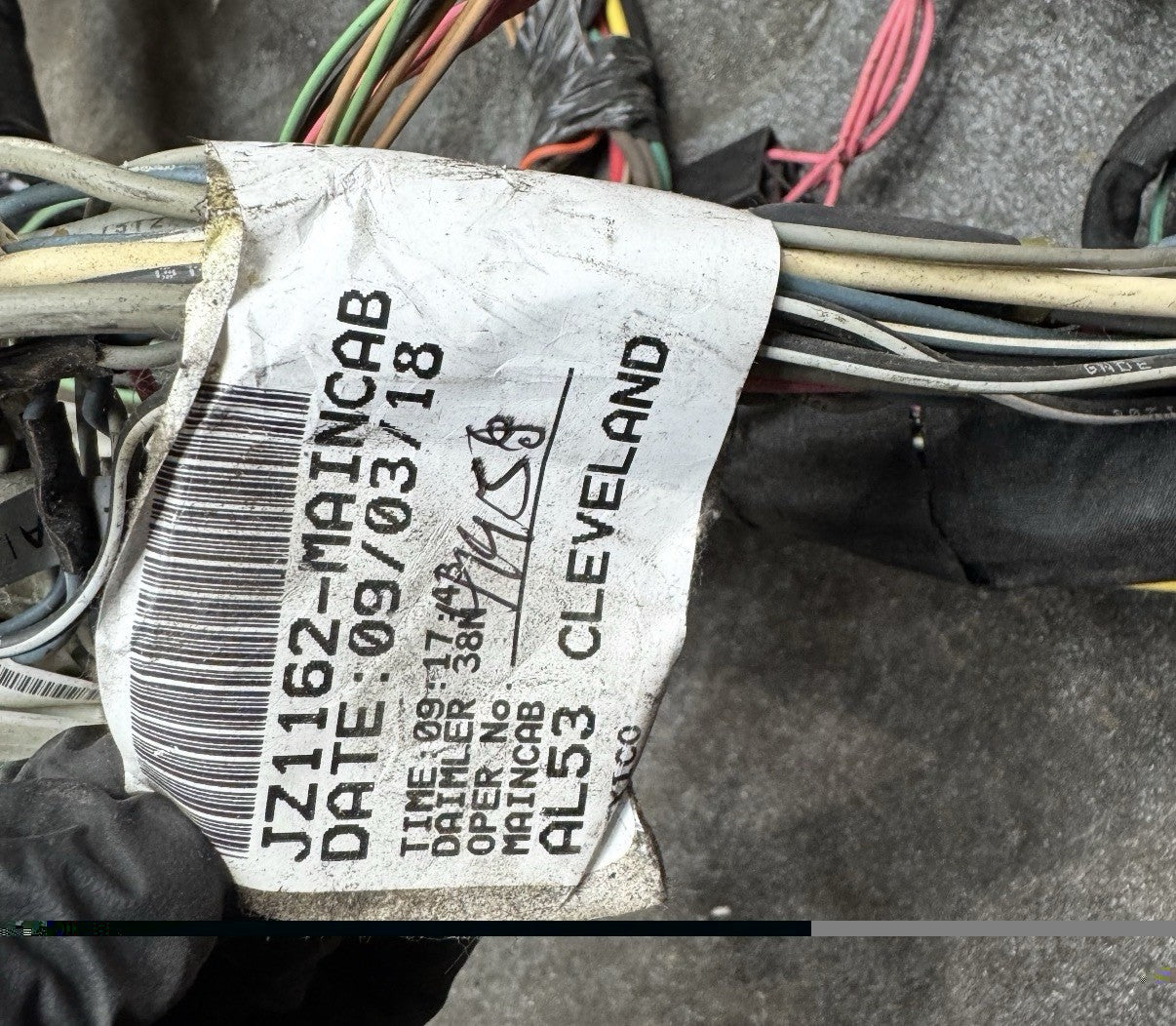 Complete 2019 Freightliner Cascadia In cab wiring harness