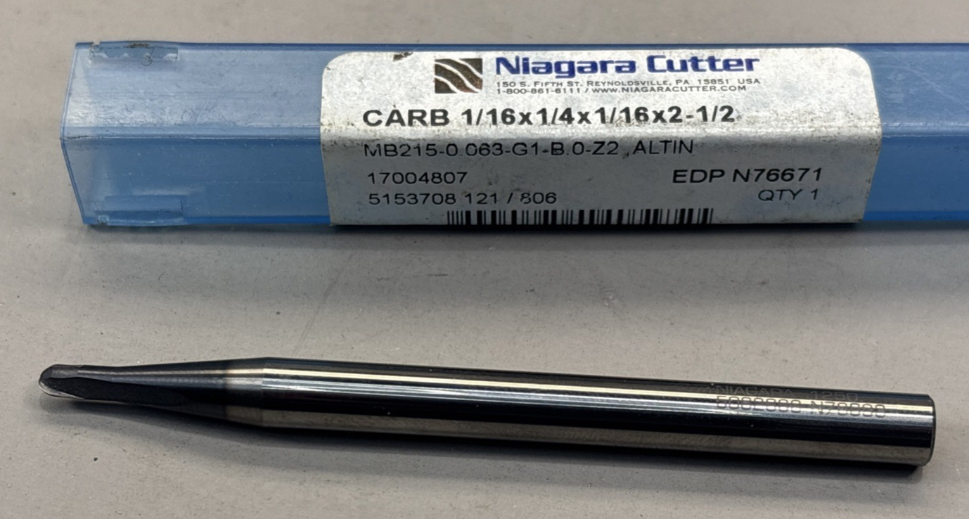 Niagara Cutter CARB 1/16x1/4x1/16x2-1/2 17004807 EDP N76671