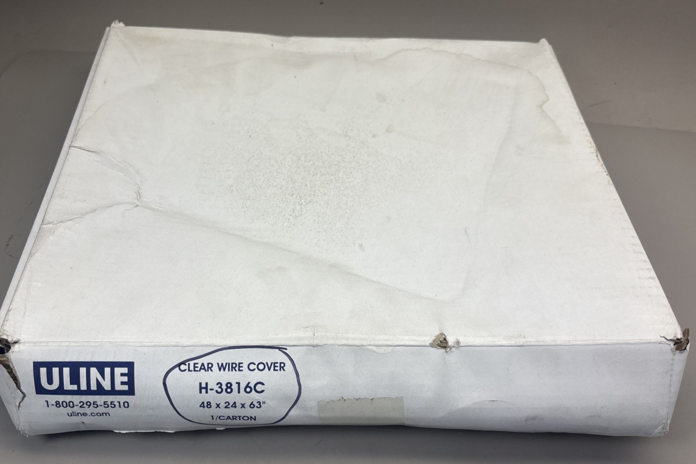 NEW ULINE H-3816C Clear Wire Cover 48" x 24" x 63"