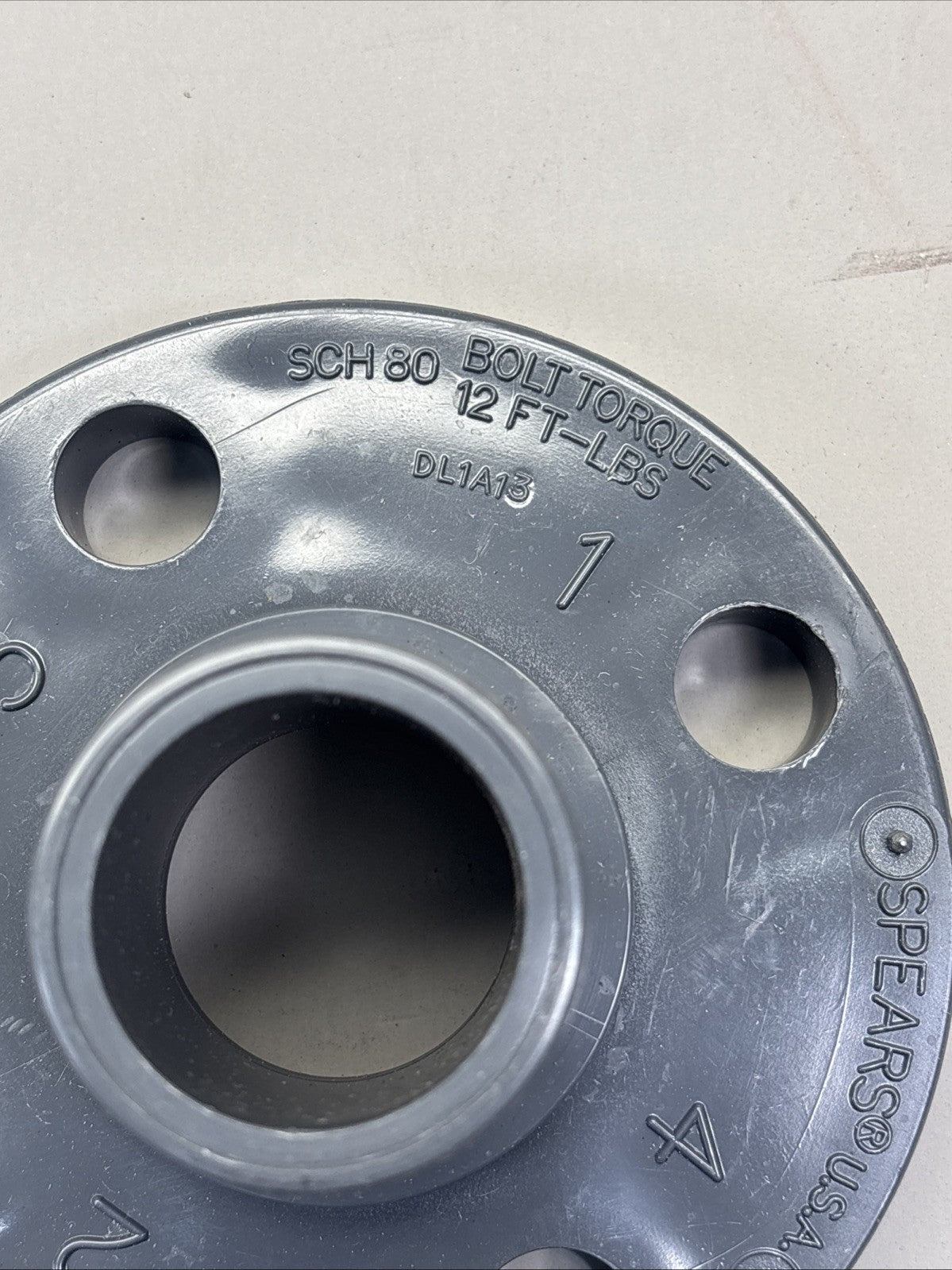 LOT of 3 - SPEARS U.S.A. 1-1/4”Socket FLANGE PVCI 150 PSI SCH 80 NSF-61