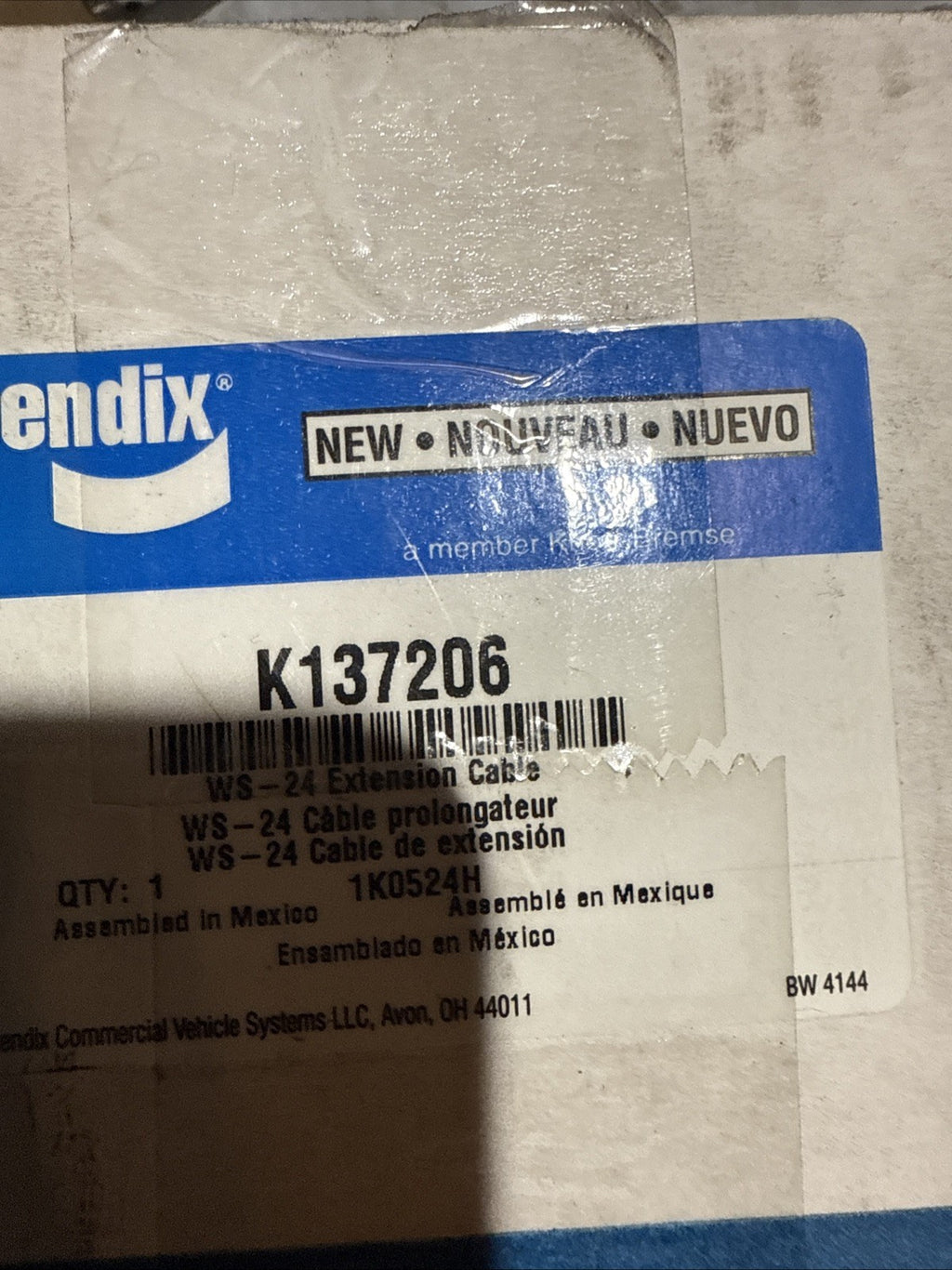 Bendix K137206 ABS Cable Sensor Extension - 10 ft. / 120"