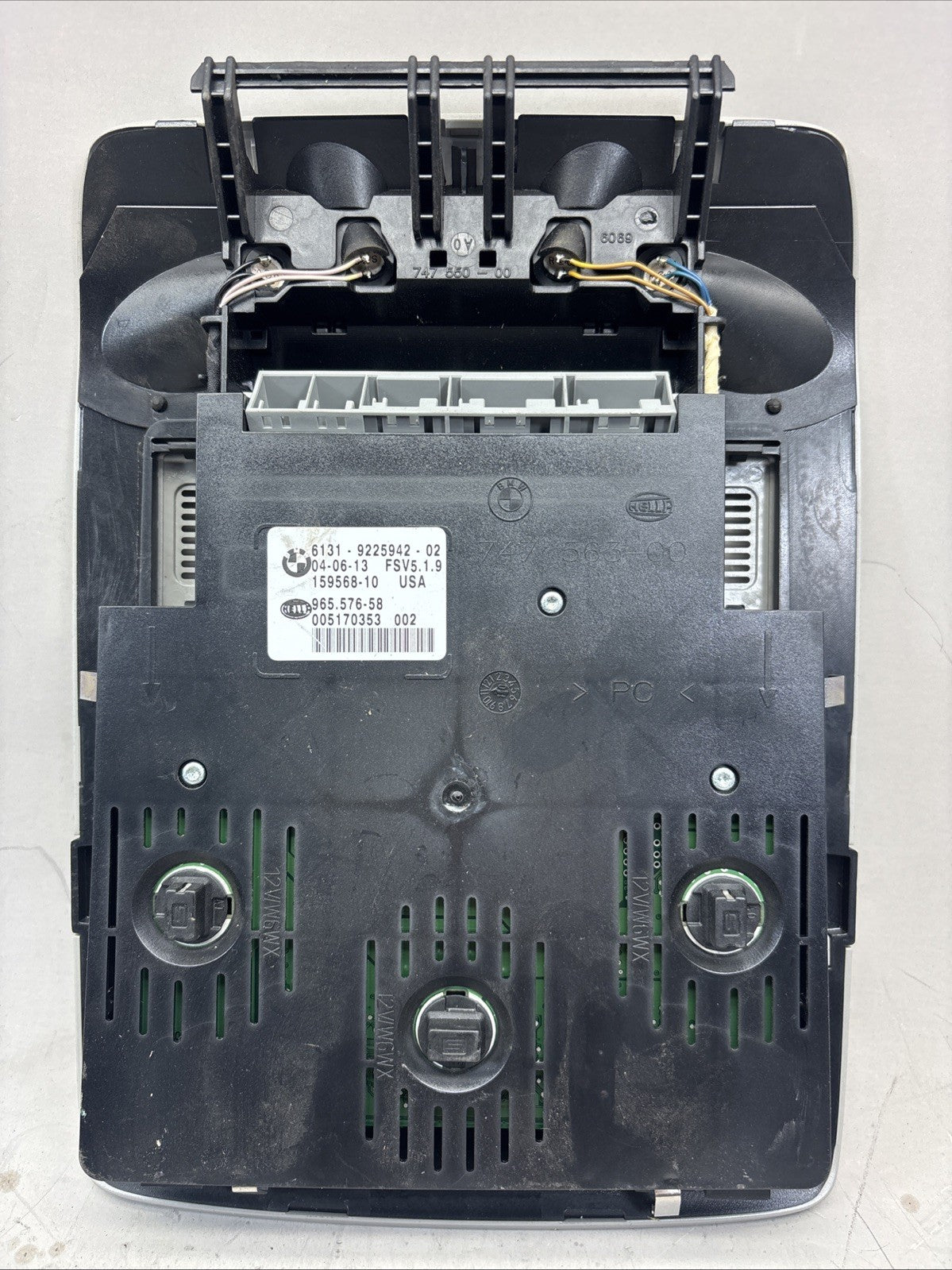 07-13 BMW E70 X5 FRONT OVERHEAD SWITCH UNIT ROOF DOME MAP LIGHT PANEL OEM 032224
