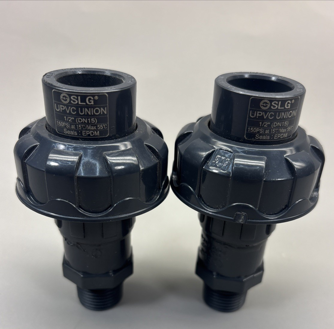 2PACK SLG UPVC Valve Pipe Fittings 1/2" DN15 150 PSI 20 mm Male adapter PN25