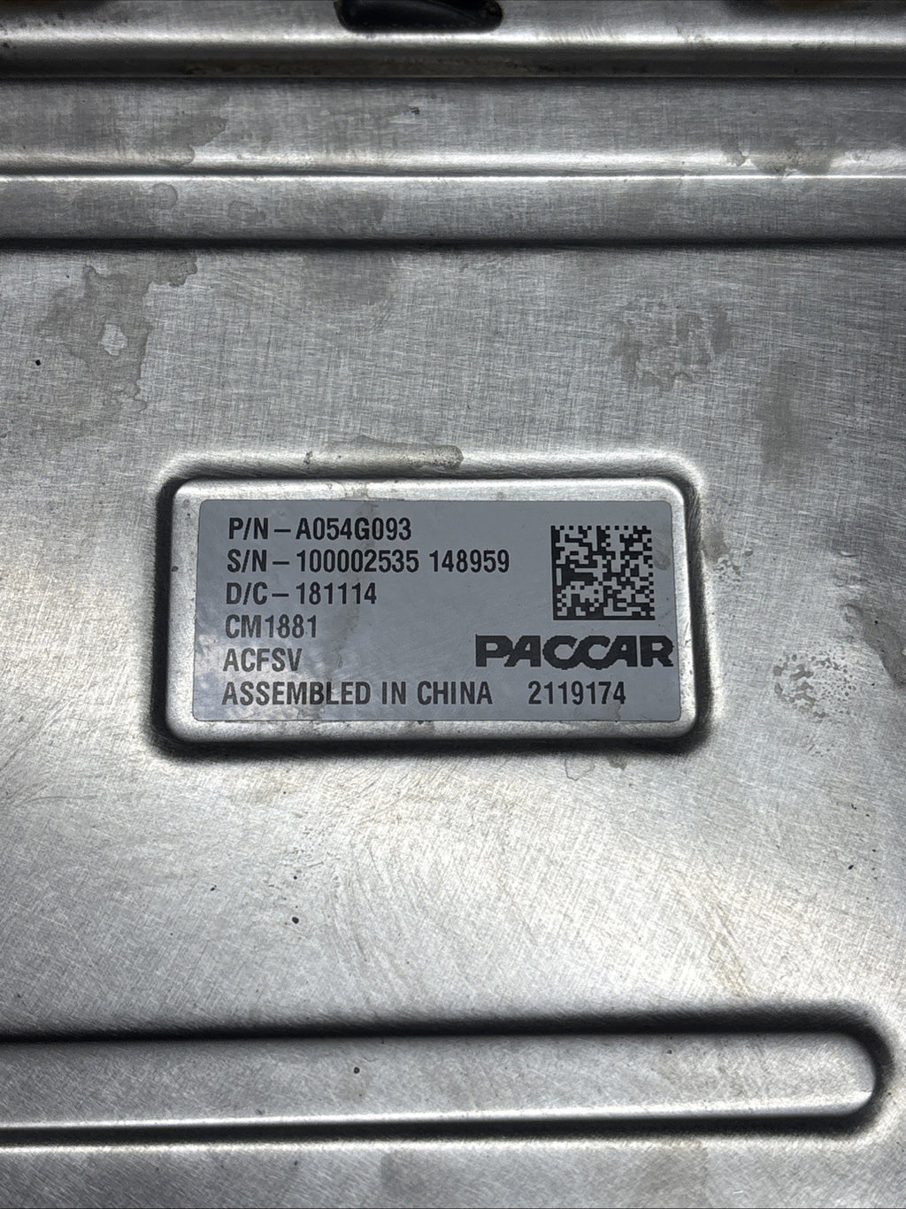 PACCAR | P/N: A054G093 | Kenworth / Peterbilt Electronic DPF Control Module MX