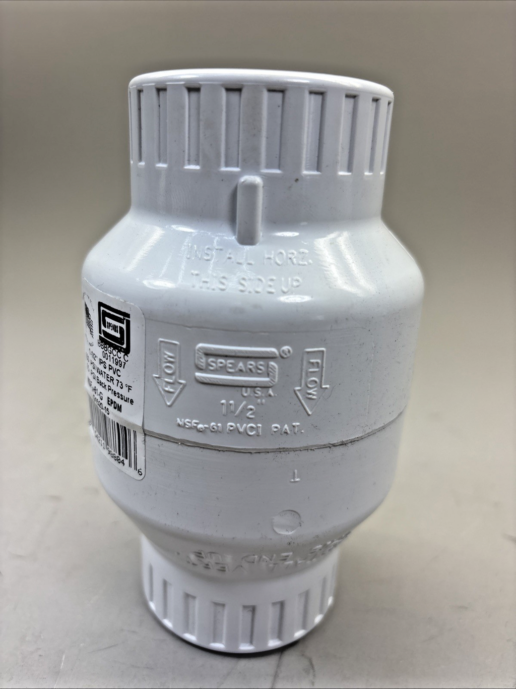 SPEARS S1520-15 S152015 1.5" PVC Utility Swing Check Valve