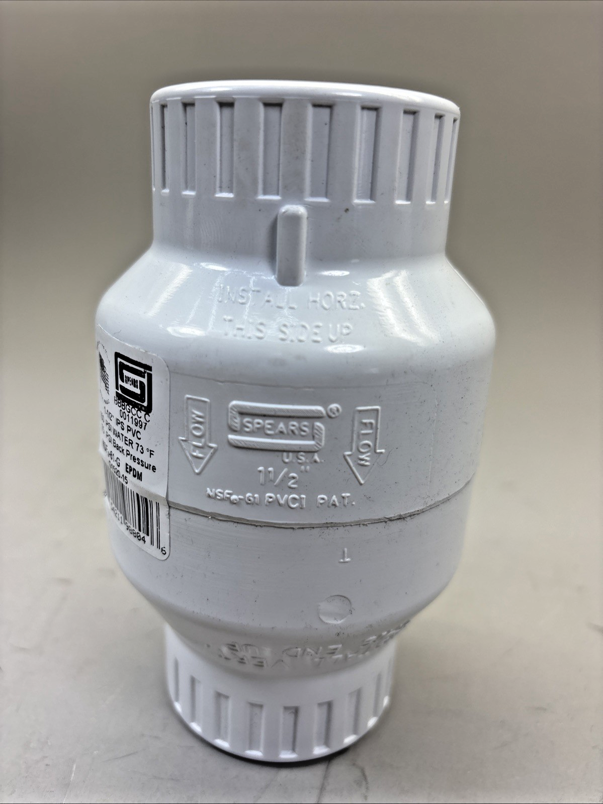 SPEARS S1520-15 S152015 1.5" PVC Utility Swing Check Valve