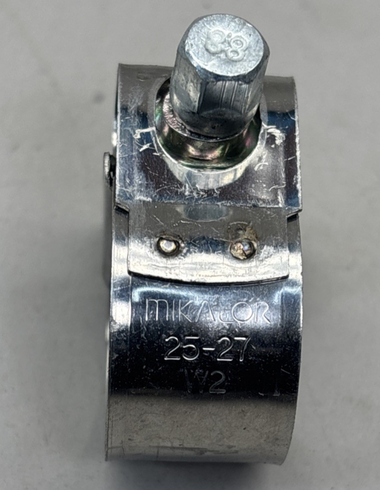 2 x Mikalor W2 Supra Stainless Steel Heavy Duty Clamp - (25mm-27mm)