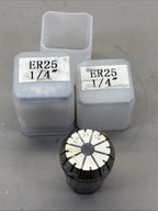 Lot of 2 – ER25 – 4–3 Marked Spring Collet – CNC Milling Lathe