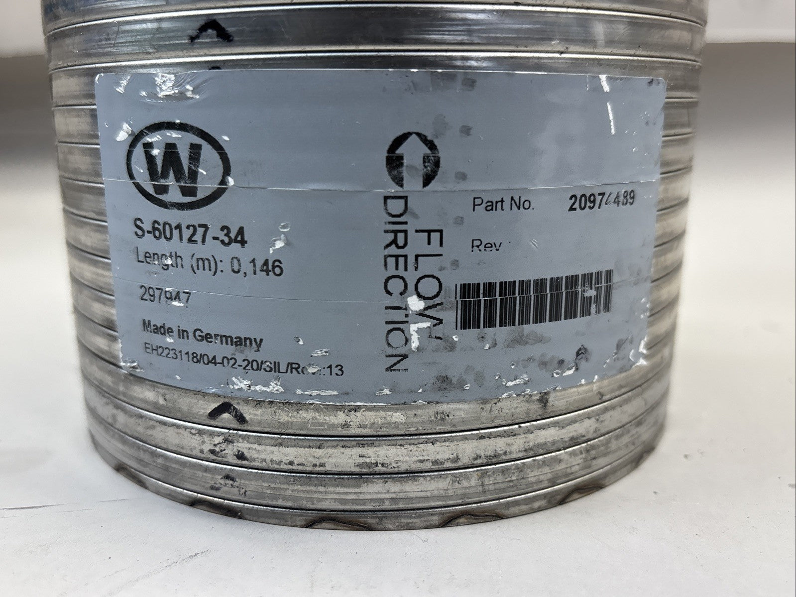 Flexible pipe W Parts S-60127-34 length 0,146m, 297947, PN - 20974489