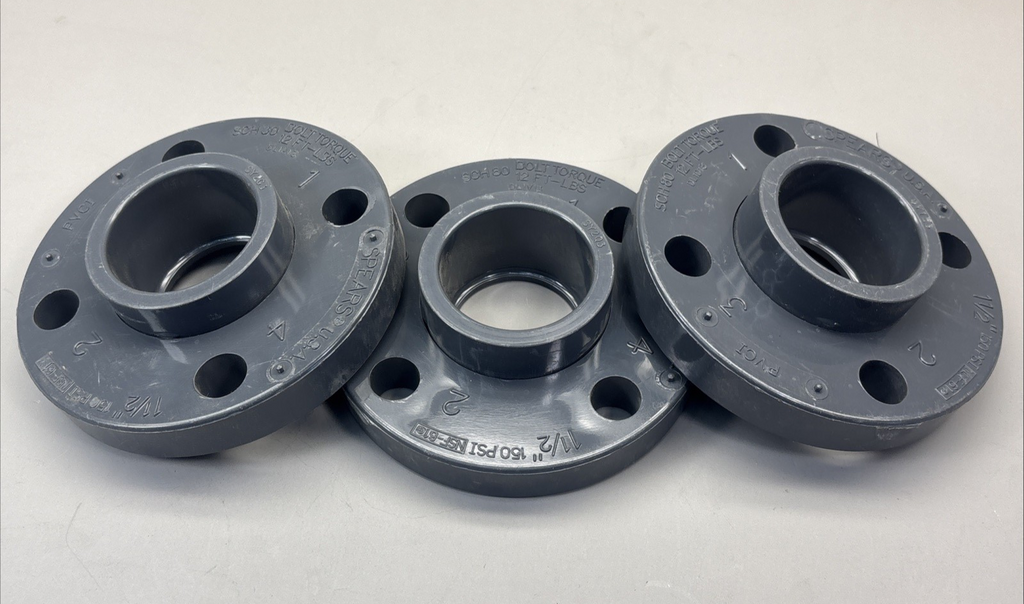 Lot of 3 - 1-1/2" Spears Sch. 80 Van Stone Flange Socket (4190)