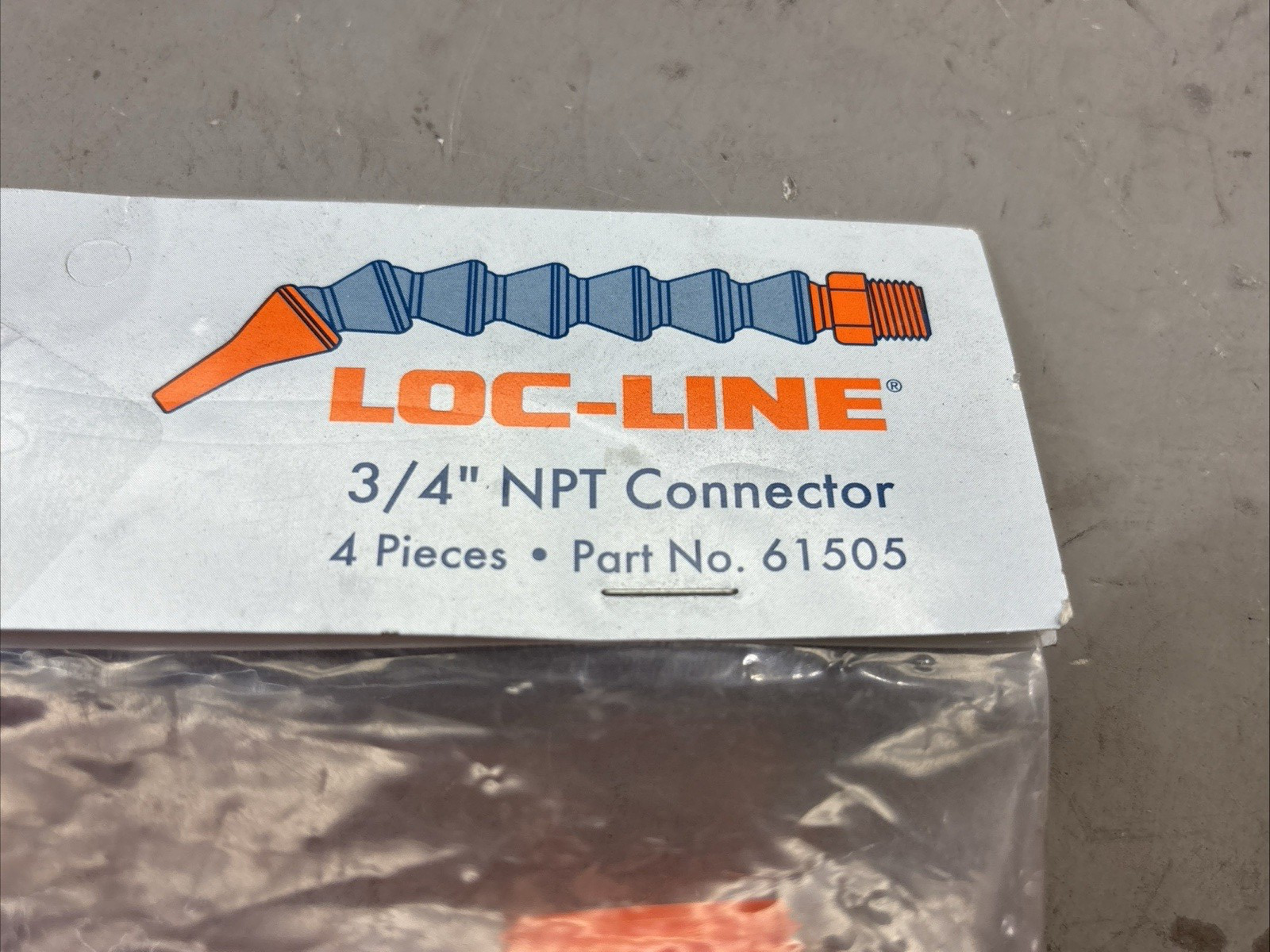 3/4" NPT Connector Male for Loc-Line® USA 3/4" System 4 Pieces per Pack  #61505