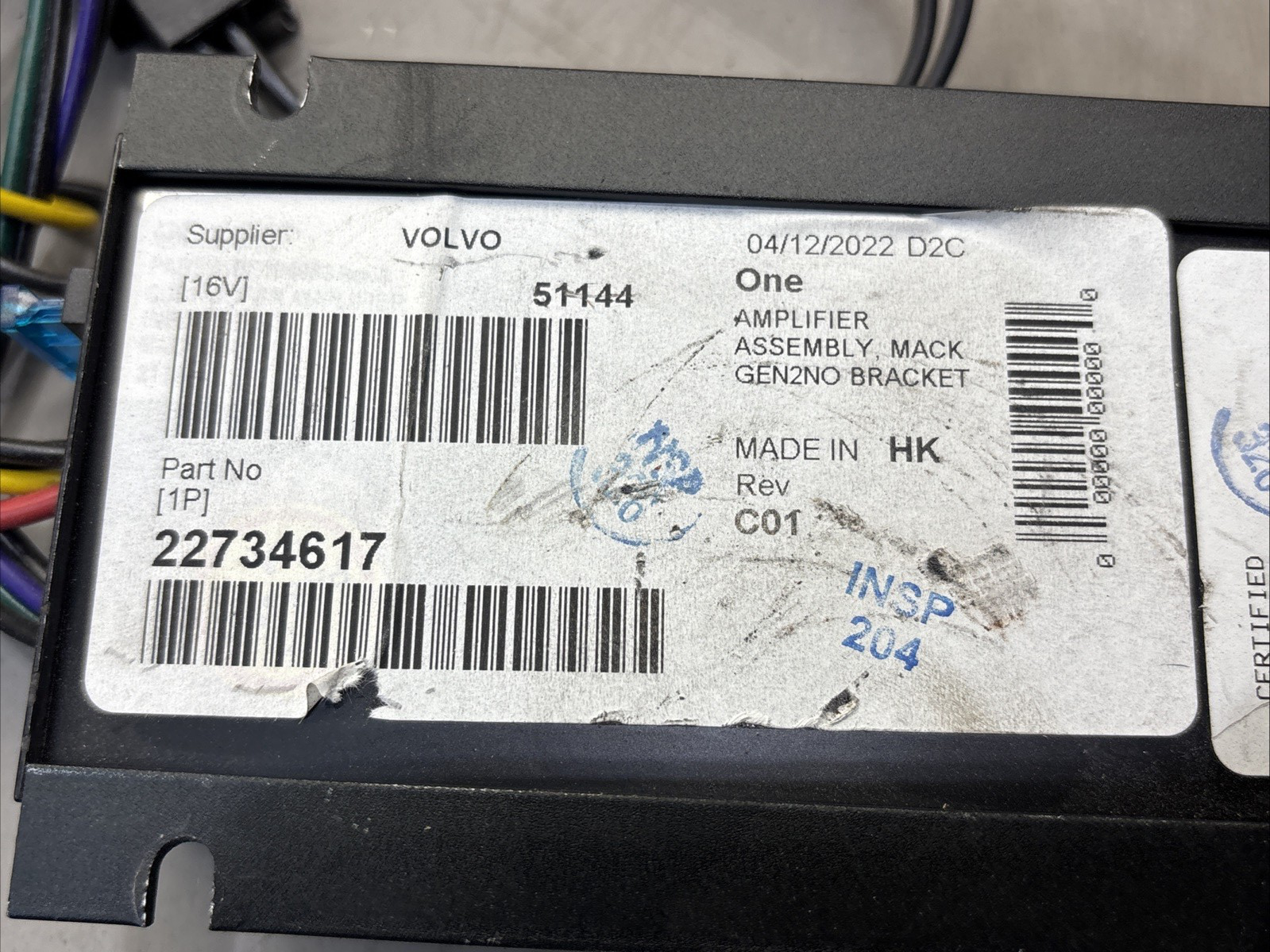 Genuine 10" Volvo 20446074 CB Radio Loudspeaker Mint VNL Mack Anthem/ AMPLIFIER