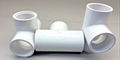 Pack of 3 LASCO PVC 40 PN12 Sch 80 Female Thread Tee 1-1/2"To Socket End D2466