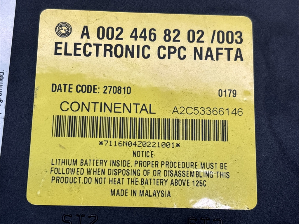 Freightliner Electronic CPC NAFTA A 002 446 82 02 / 003 Continental A2C53366146