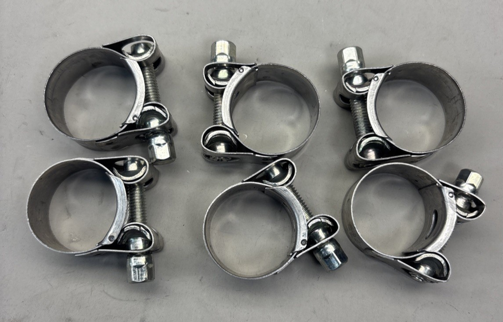 6 x Mikalor W2 Supra Stainless Steel Heavy Duty Clamp - (27mm-29mm)