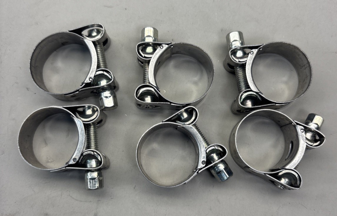 6 x Mikalor W2 Supra Stainless Steel Heavy Duty Clamp - (27mm-29mm)