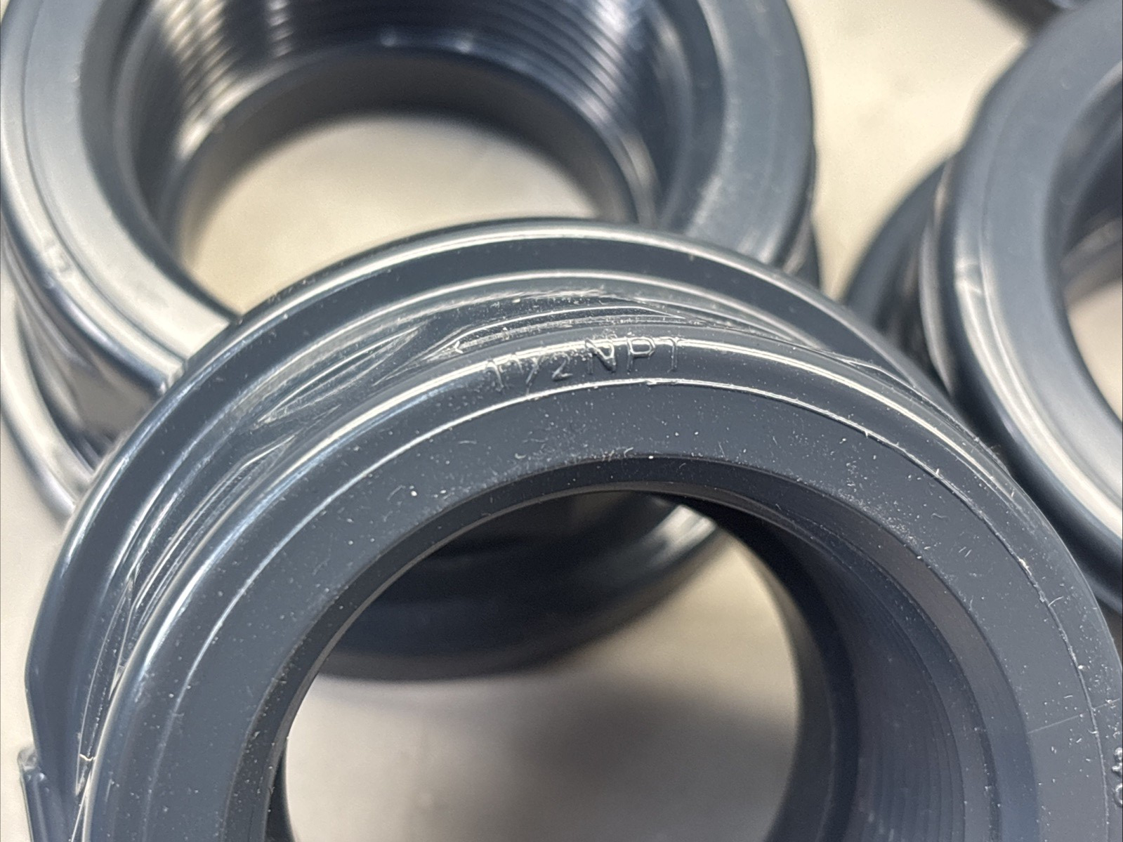 Lot of 8 PVC Female Threaded Union Nut Adapter 1-1/2” NTP, 40