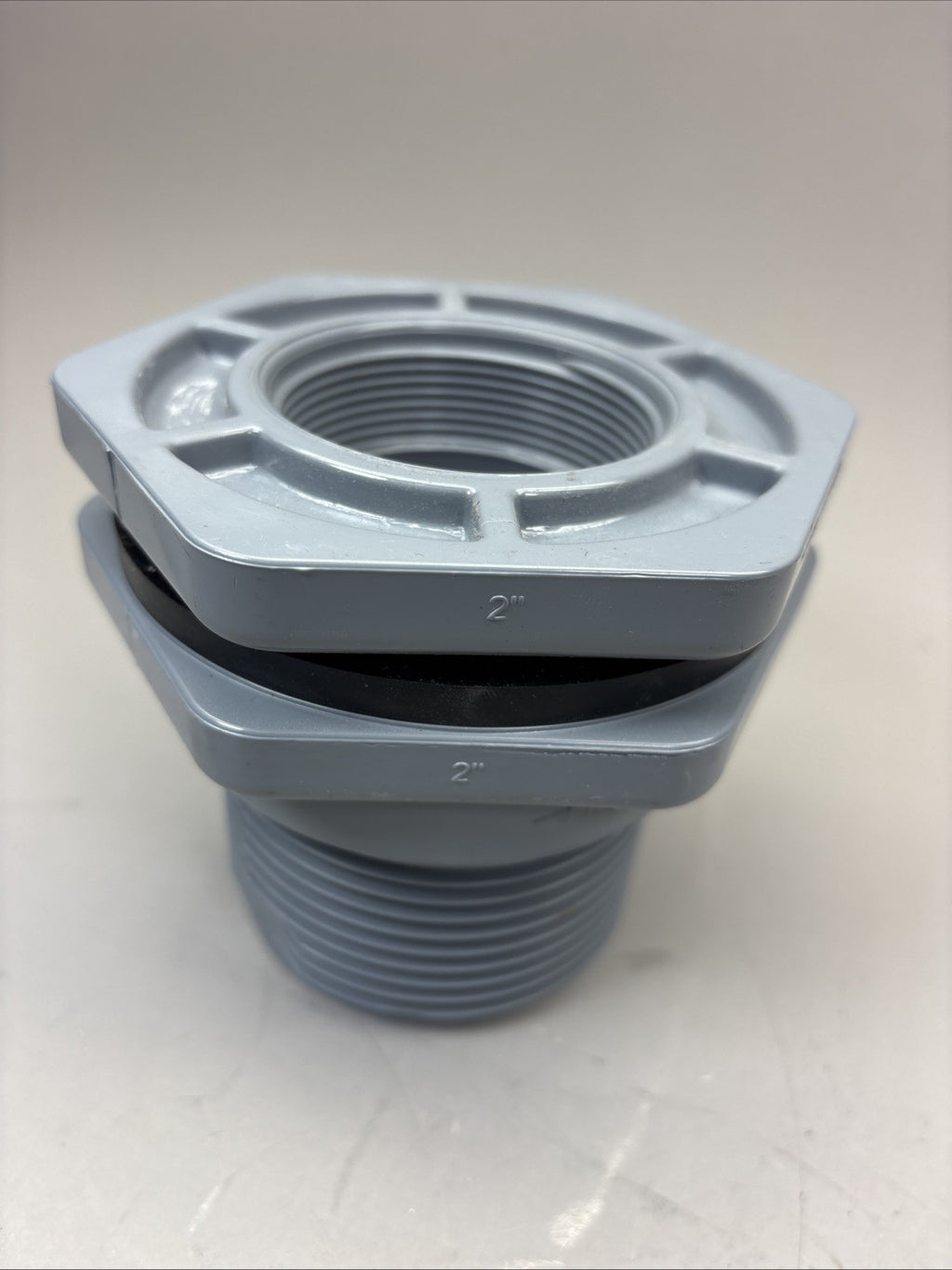 Hayward Flow Control Bfa2020tes Bulkhead Tank Fitting, 2", Cpvc/Epdm, Fpt X Fpt