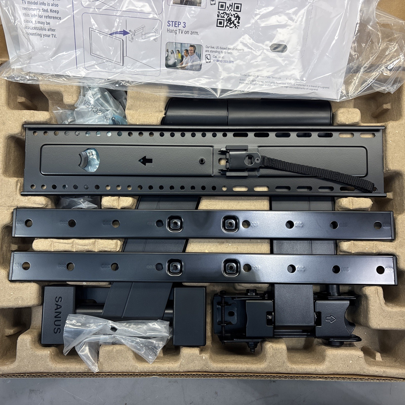 SANUS Preferred 26-55 Inch Full-Motion TV Wall Mount SMF421-B1