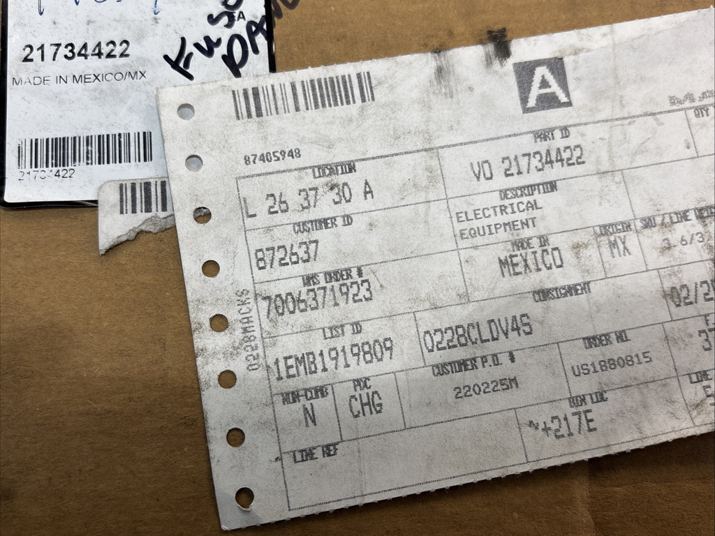 21734422 -01 MACK Electrical Equipment OEM NEW
