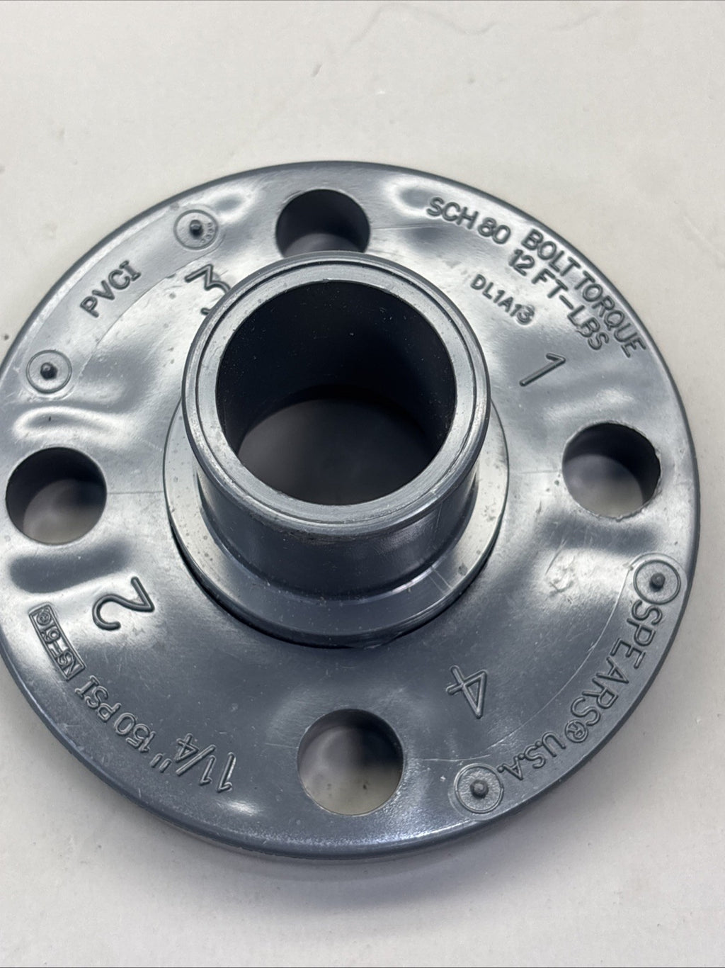 LOT of 3 - SPEARS U.S.A. 1-1/4”Socket FLANGE PVCI 150 PSI SCH 80 NSF-61