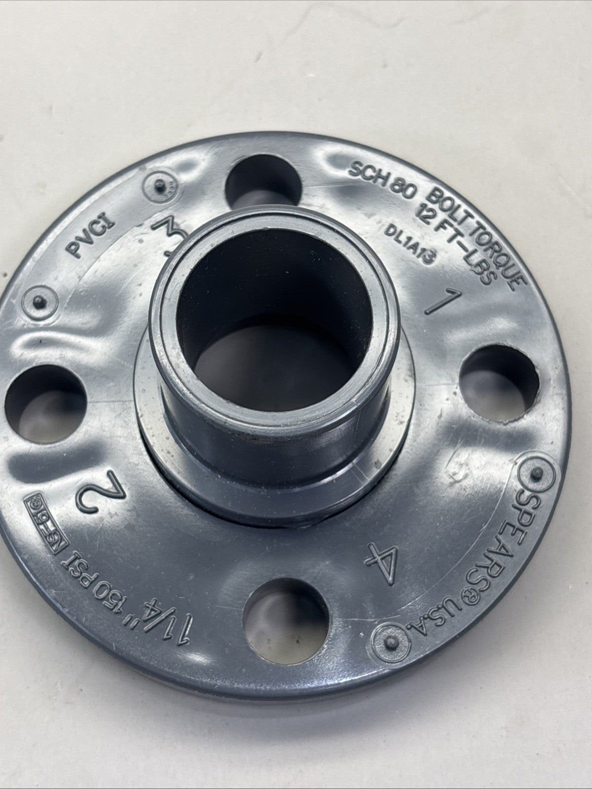 LOT of 3 - SPEARS U.S.A. 1-1/4”Socket FLANGE PVCI 150 PSI SCH 80 NSF-61