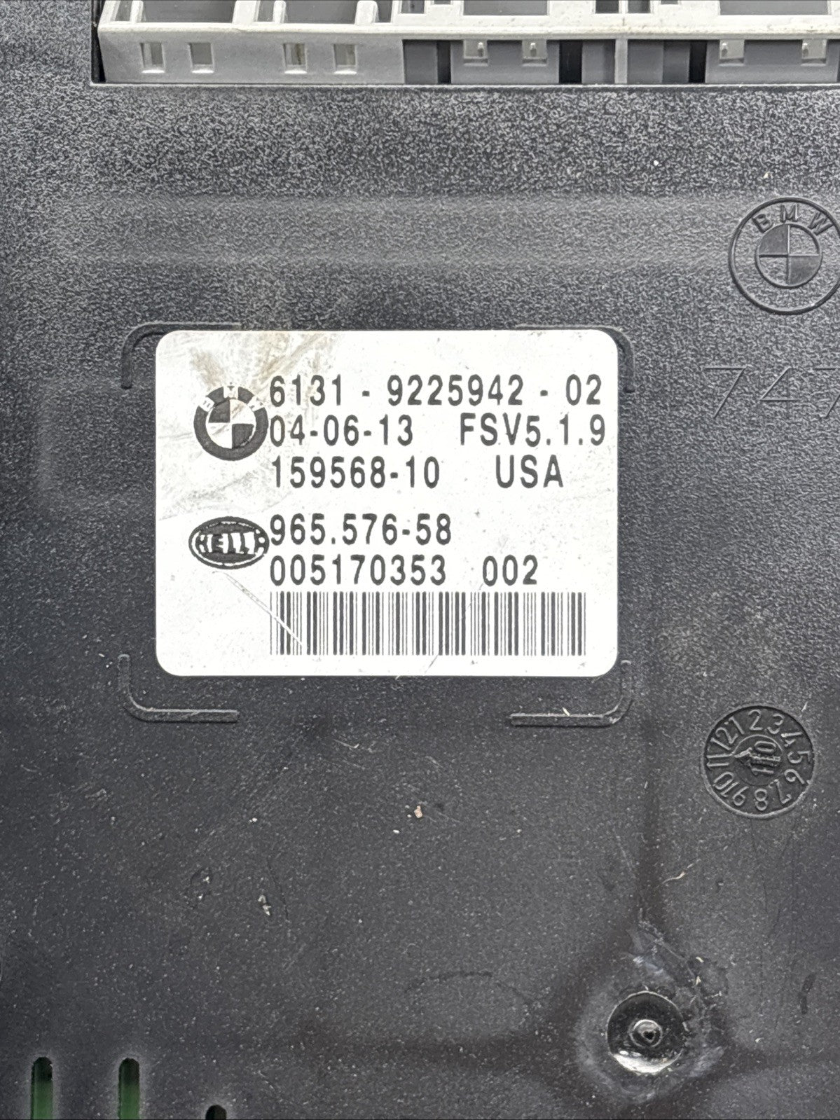 07-13 BMW E70 X5 FRONT OVERHEAD SWITCH UNIT ROOF DOME MAP LIGHT PANEL OEM 032224