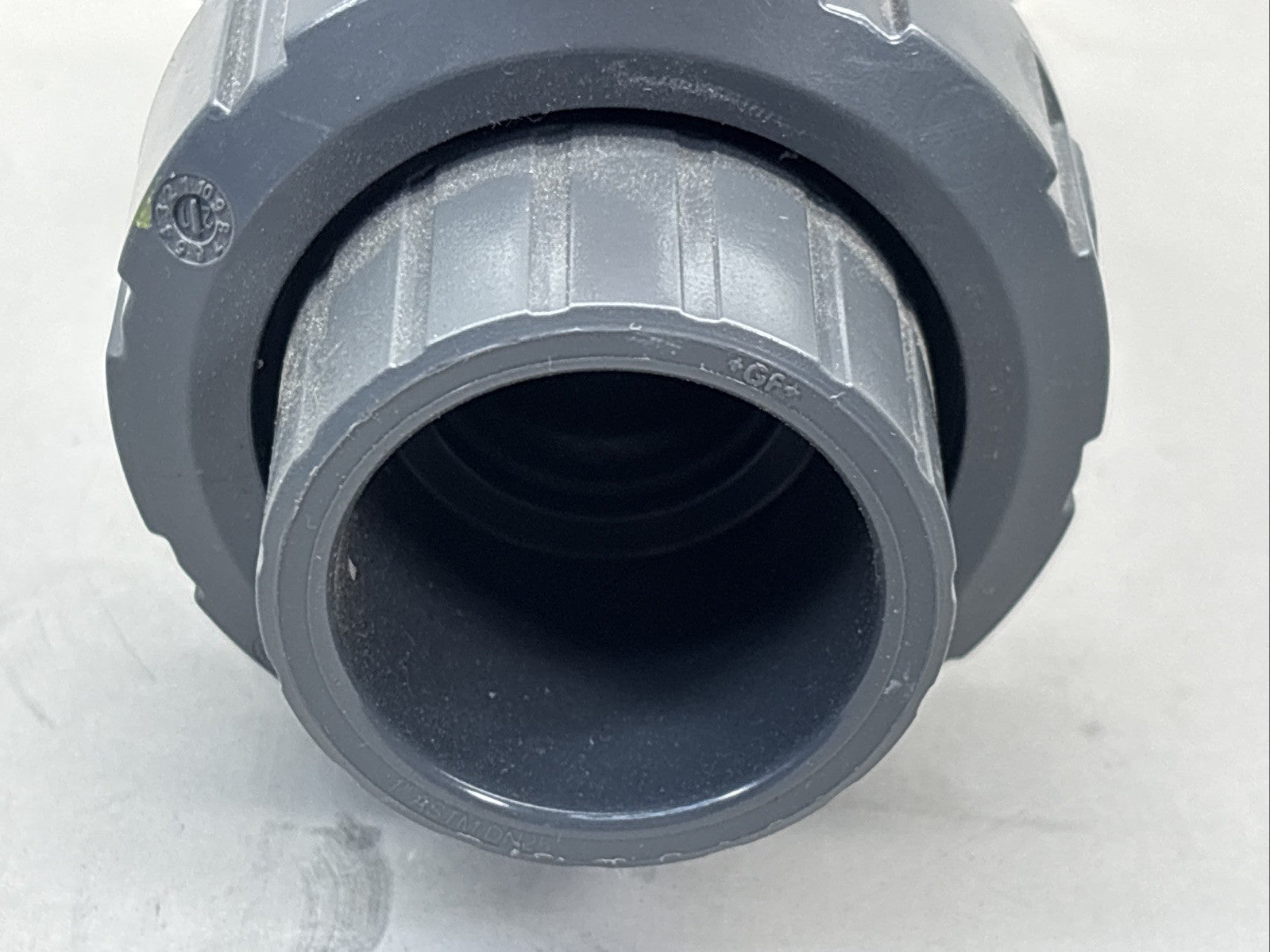 Lot of 2 GF 546PRO DN25, 1" PVC Ball Valve, ONE Socket Ends AND One Threaded END