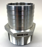 MEM-CO 2" B34-CT-SS Stainless Hose Barb X Male Thread Pipe Fitting New ROHS