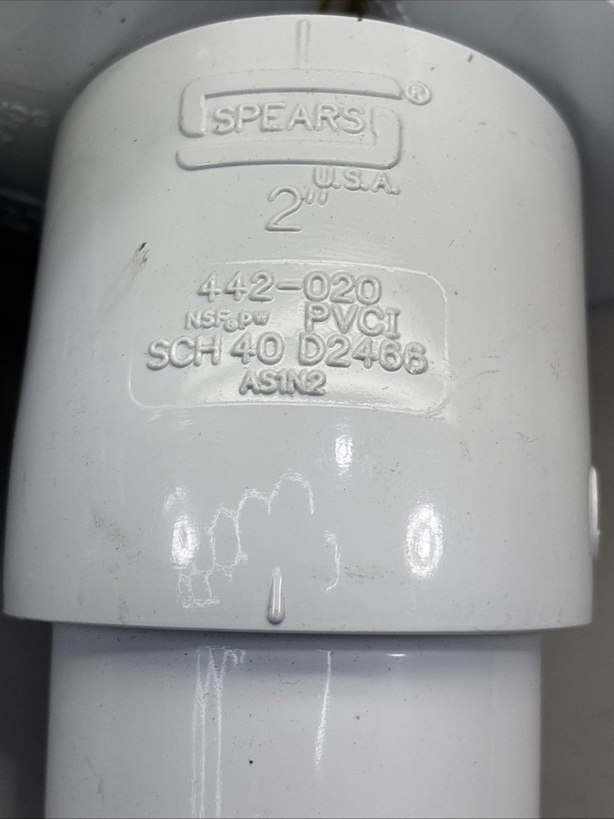 LOT of 9 - SPEARS 442-020 2" PVC 2"2-1/2" ST ELL SPIGXSOC S
