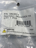 SET OF 2 - 1/4" Parker VSDCR601-4 Drain Cock Male NPT Threaded Brass