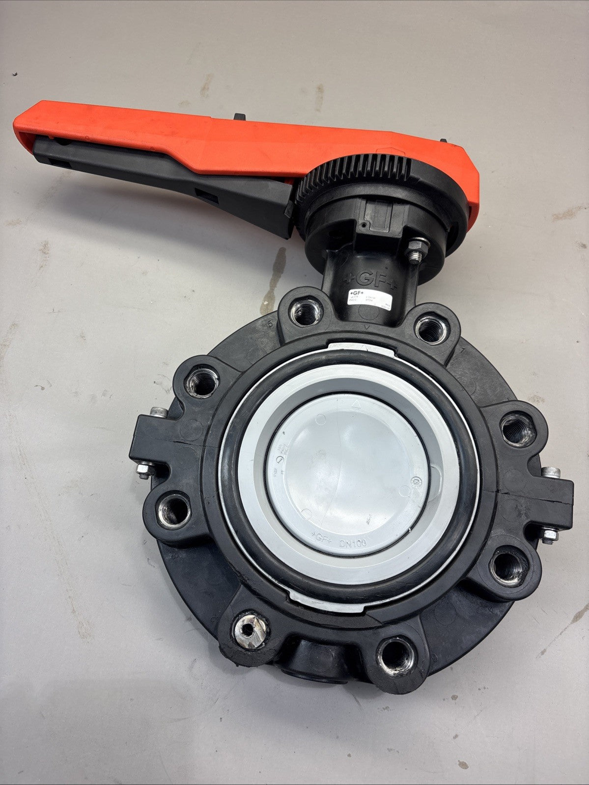 +GF+ GEORG FISCHER 4" DN100 Butterfly Valve, Lever Handle EPDM PVC-C/INOX