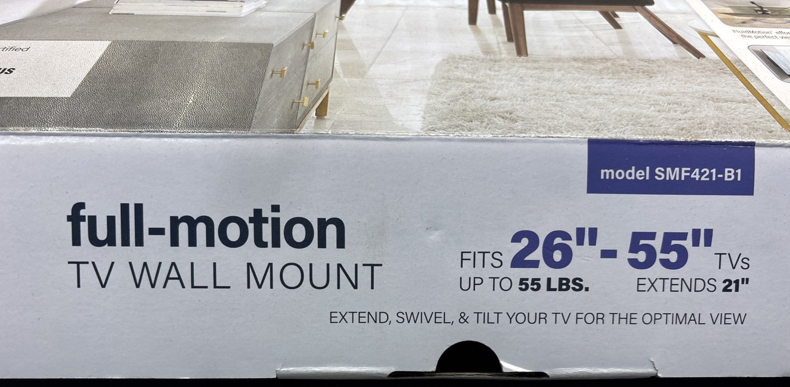 SANUS Preferred 26-55 Inch Full-Motion TV Wall Mount SMF421-B1