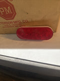 Peterson 820R7 Red Oval LED Stop Turn Tail Light AMP Grommet Mount 6.5" x 2.25"