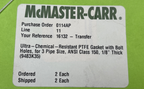 2 - ULTRA Chemical Resistant PTFE Gasket bolt holes For 3" Pipe, 1/8" Thick, 150
