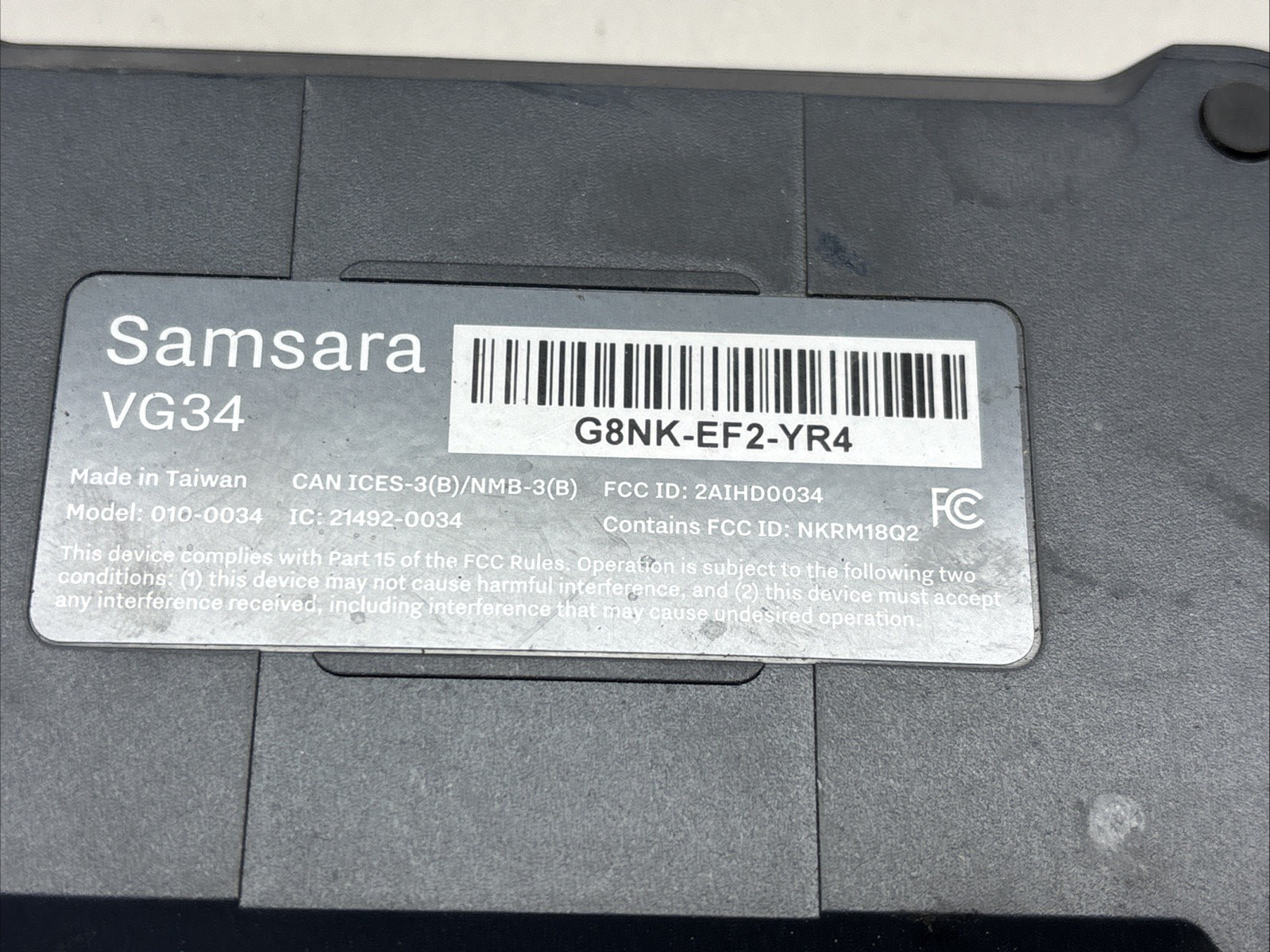 Samsara VG34 IoT Gateway With CM31 Camera and Cable 030-0018-02 - AS IS