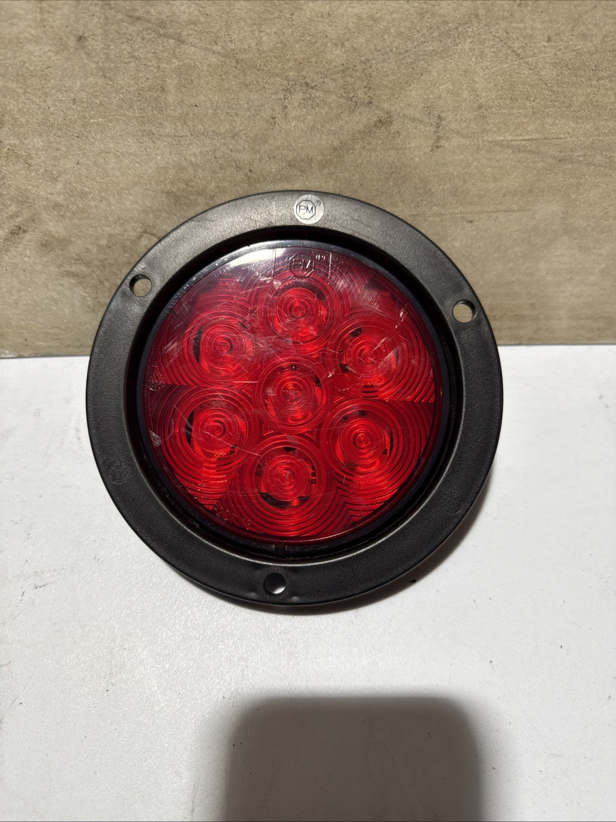 824R-7 4" Red LED Stop/Turn/Tail, Round, Flange-Mount