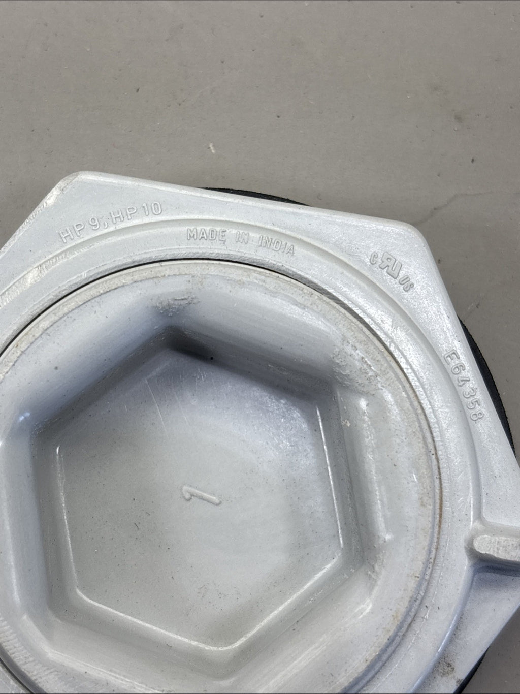 Set of 5 - Hubbell-Wiegmann Hw-Fghp Hole Plug, Gray, Matte, HP 9, HP 10