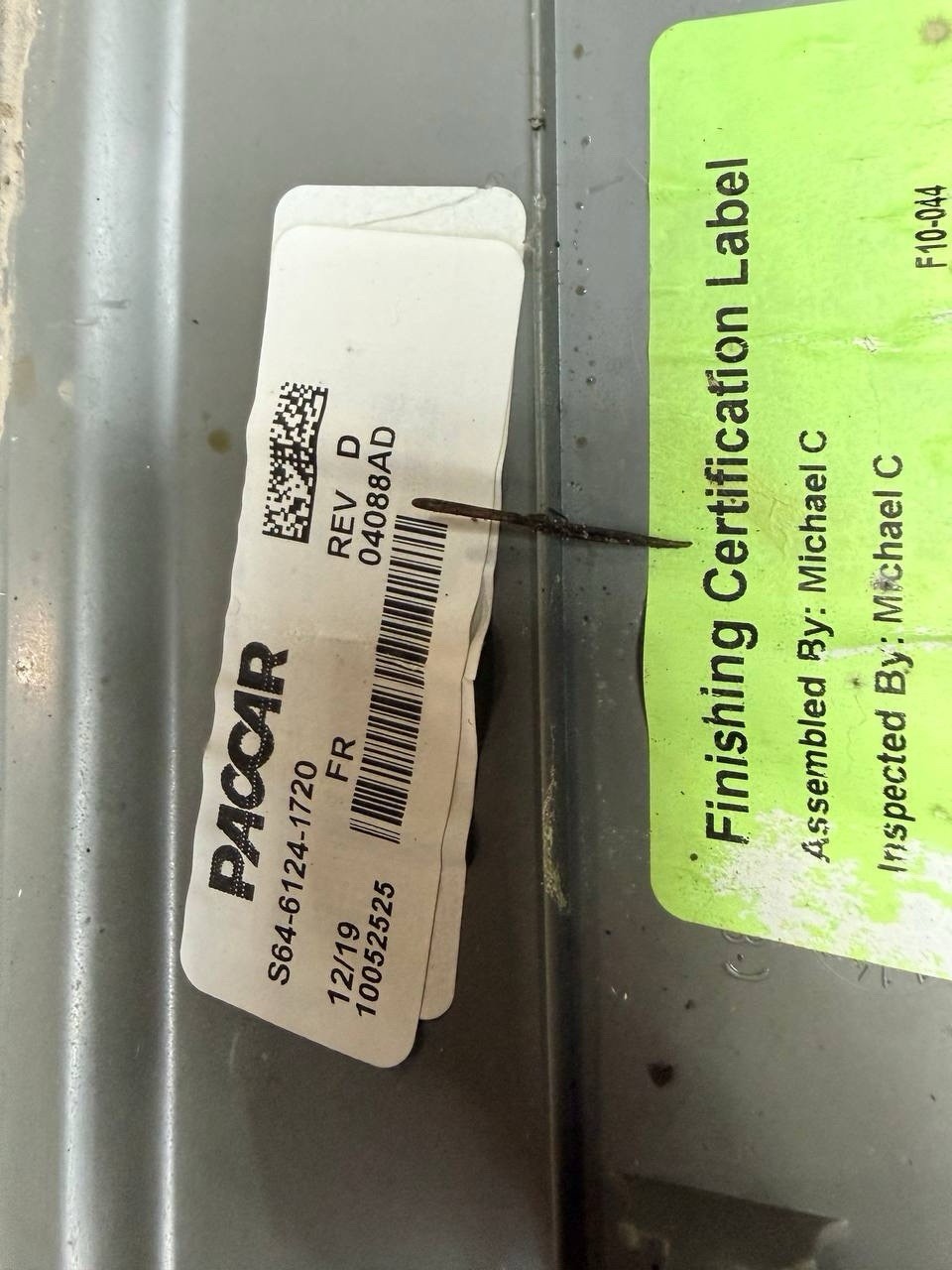 PACCAR DASHBOARD DASH PANEL S64-6124-1720 off a 2021 Peterbilt 579