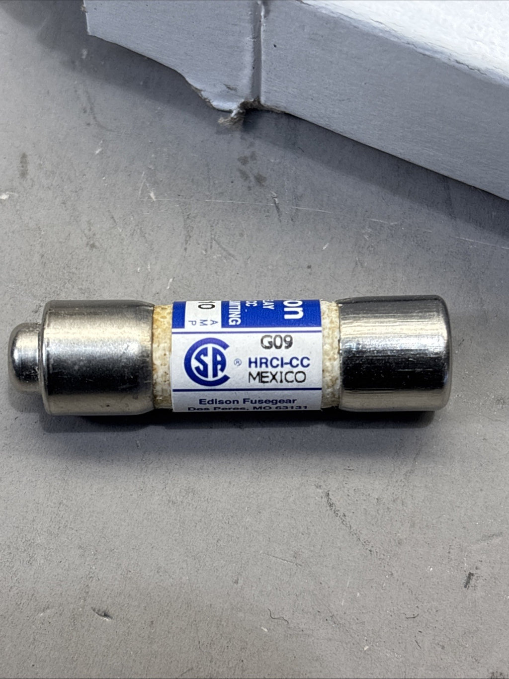 (Box of 10) Edison Fusegear 600V, 10A, CLASS CC, Time-Delay G09