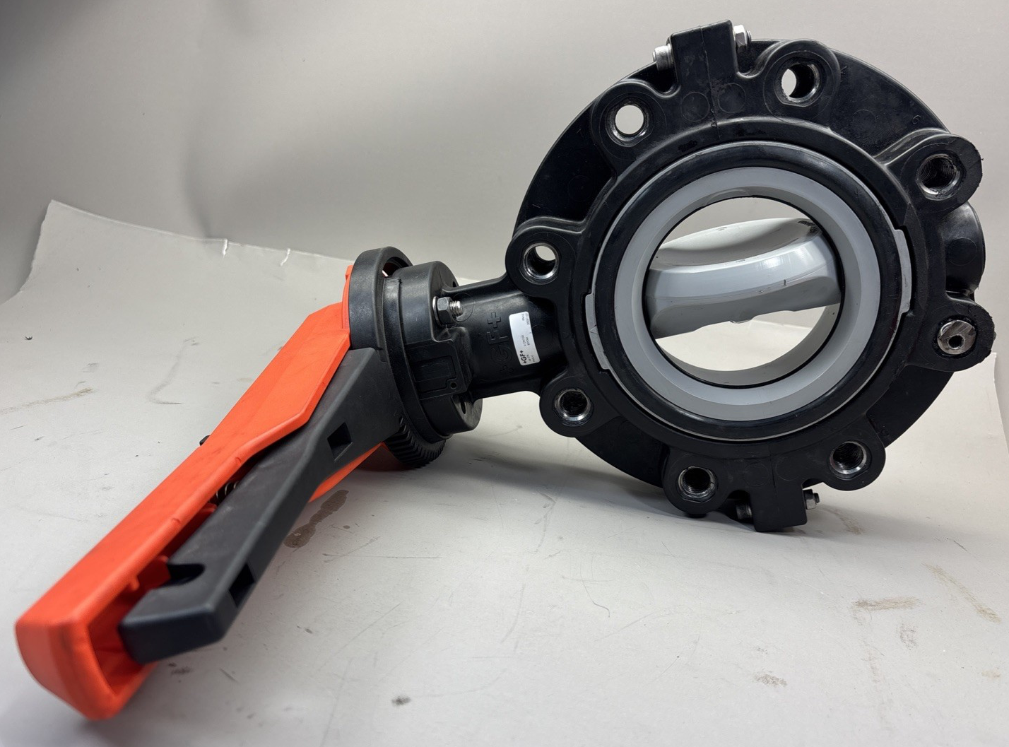 +GF+ GEORG FISCHER 4" DN100 Butterfly Valve, Lever Handle EPDM PVC-C/INOX
