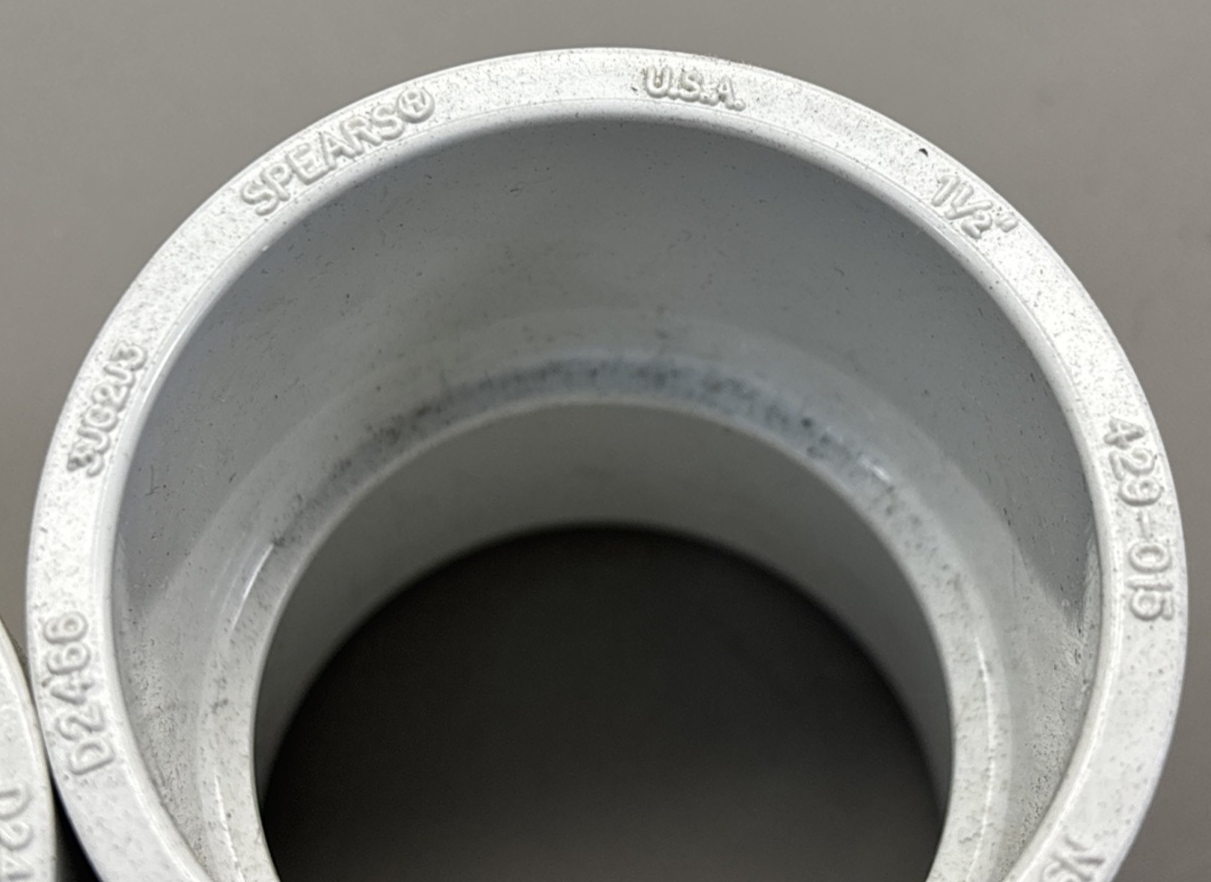 429-015 Spears 1  1/2" Socket Coupling Schedule 40 Slip Fitting (LOT of 20)