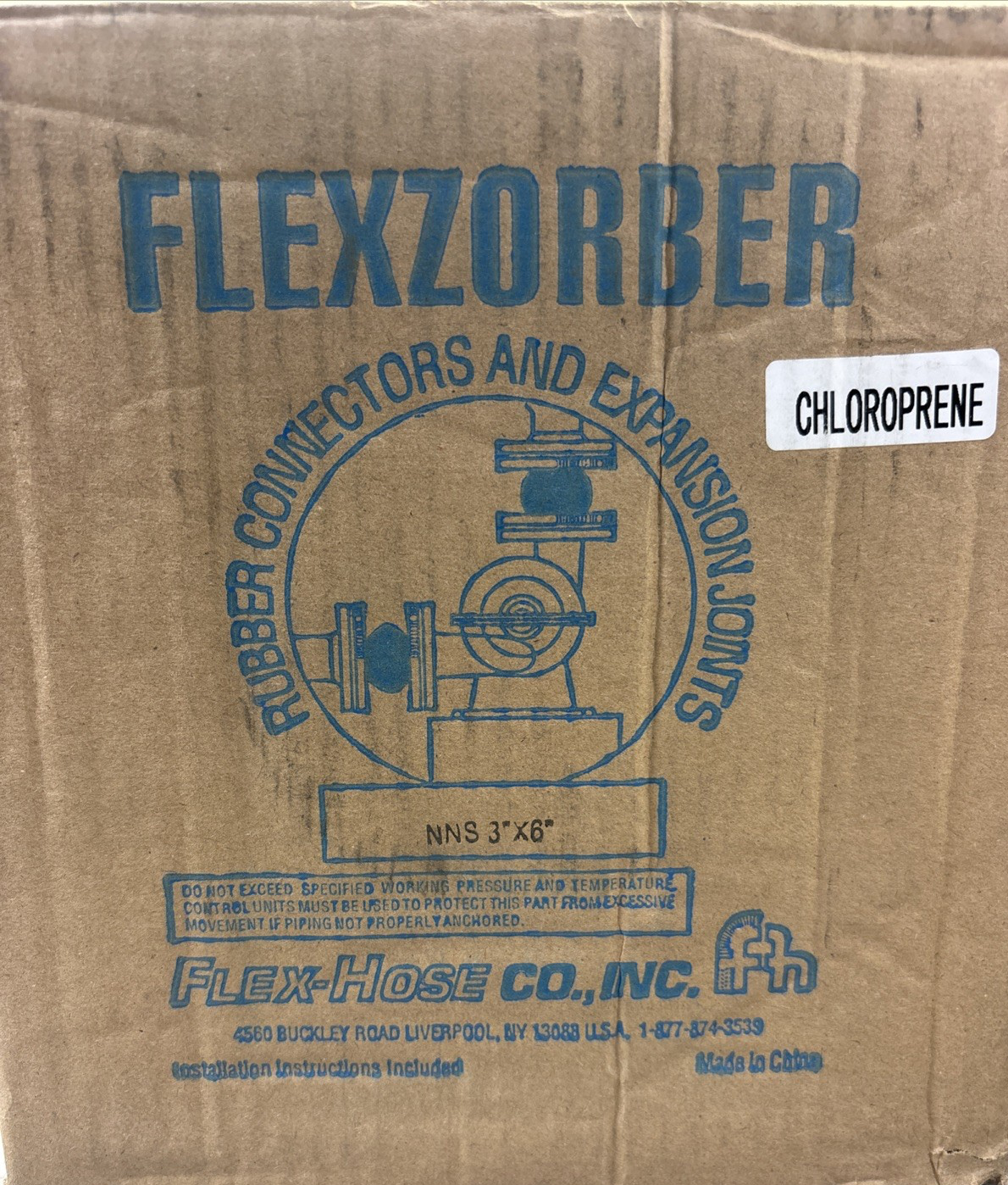 Flex-Hose Flexzorber Expansion Joint NNS 3" x 6" Size: 3" x 6" New