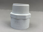 LOT of 8 - LASCO 436015BC Adapter, 1 1/2 in, Schedule 40, White 60UD19