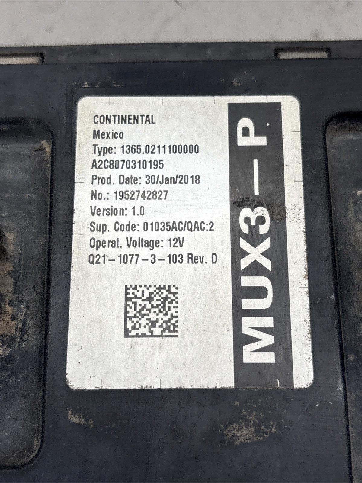 PACCAR A2C8070310195 KENWORTH T680 CHASSIS CONTROL MODULE, CA