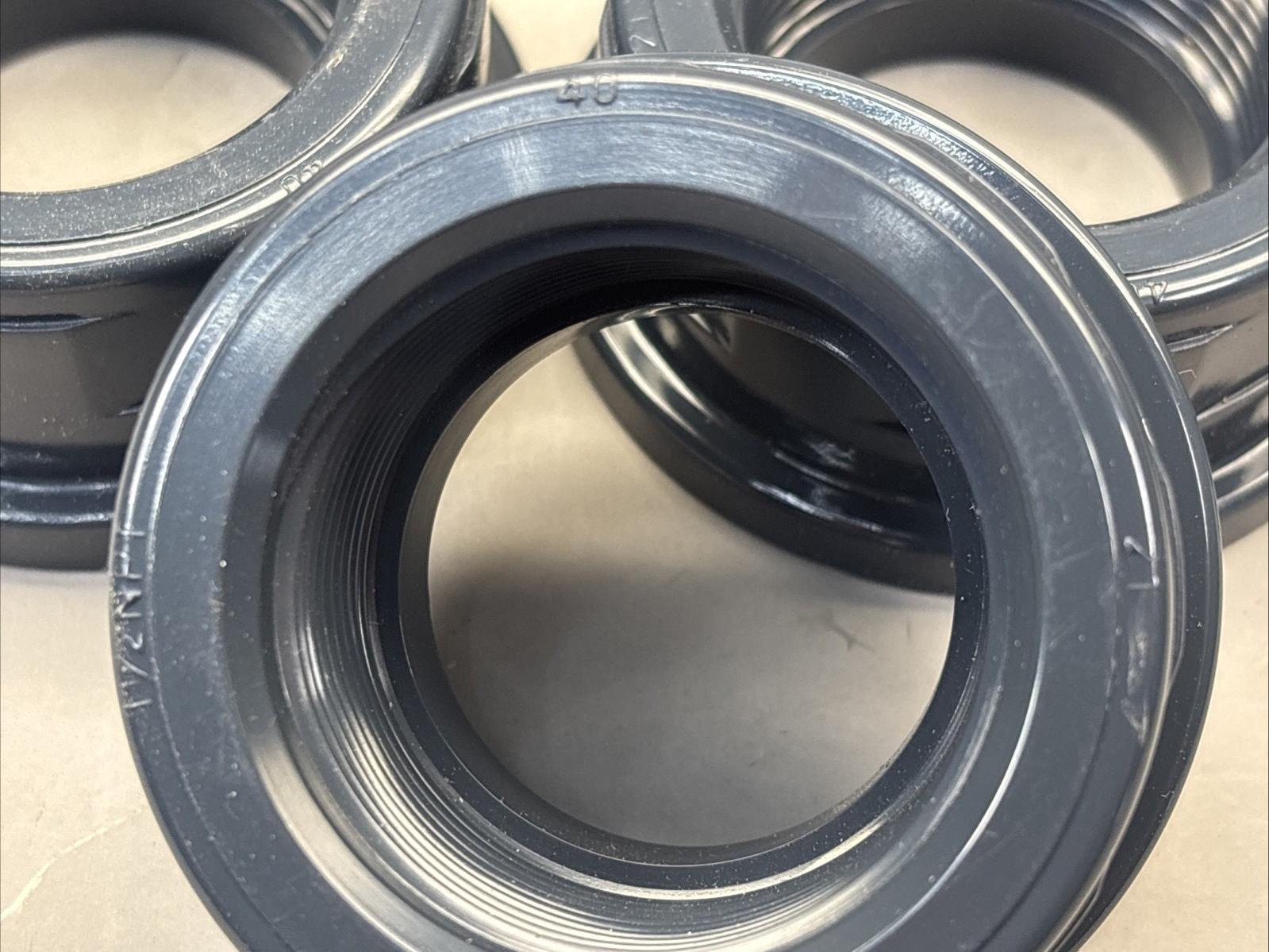 Lot of 8 PVC Female Threaded Union Nut Adapter 1-1/2” NTP, 40