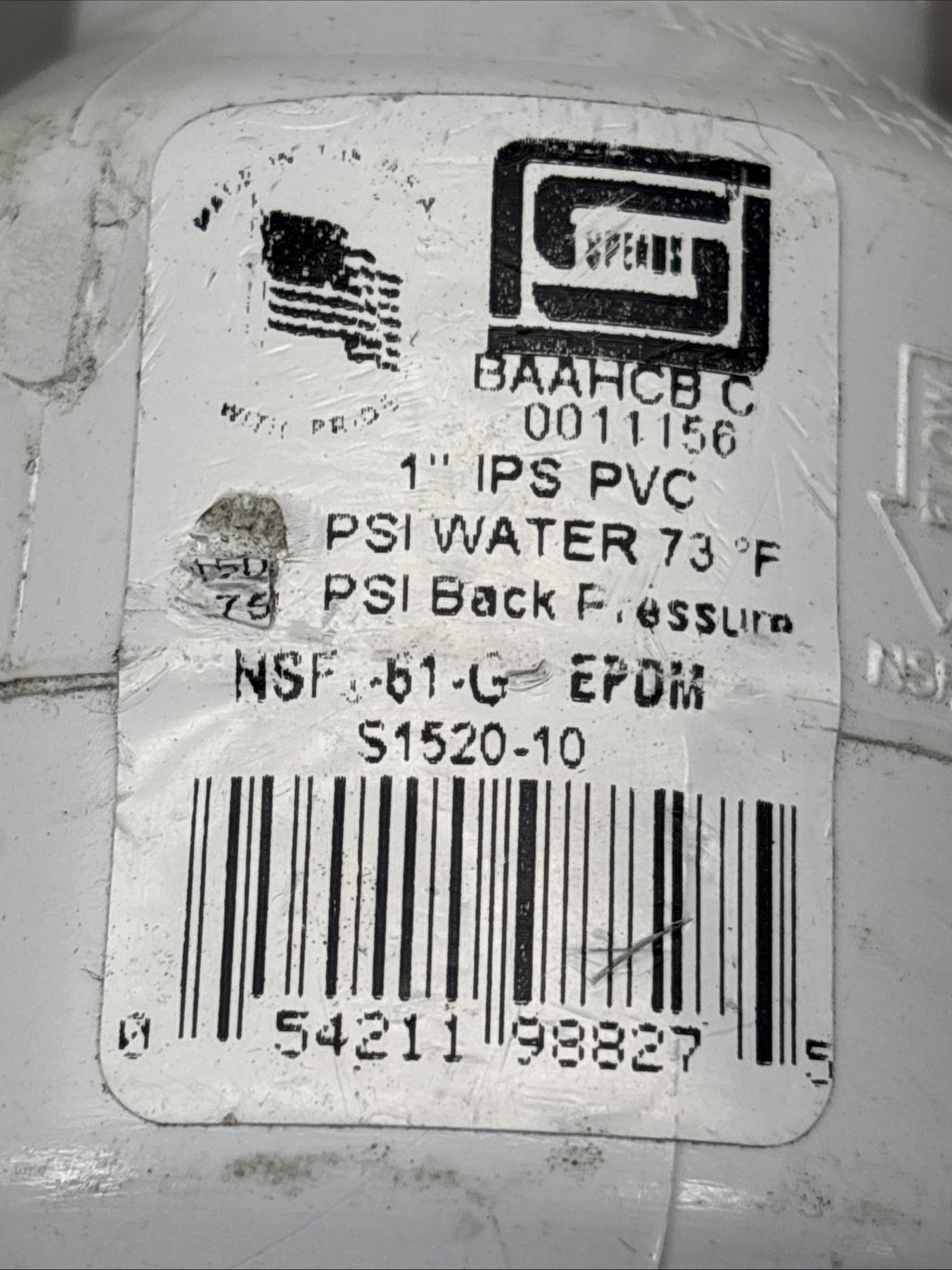 Spears S1520-10 Check Valve 1” , Spring Type, Socket Ends, 150 psi, 75psi Back