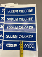 LOT of 8 - Brady Label, Sodium Chloride, Polyester, 2 7/8 In W, 2 In H