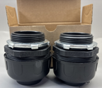 SEALPROOF SYSTEM 8410, 1-1/2" NON-METALLIC STRAIGHT CONNECTORS Black ( 2 PACK )